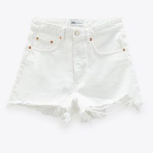 *NEW* Zara high wasted denim white shorts